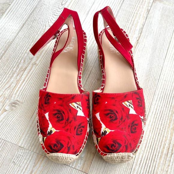 NEW Franco Sarto Lariza Rose Print Espadrilles | Size 7.5 - Picture 2 of 6
